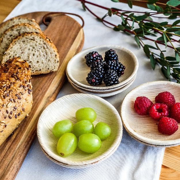 4" Round Mini Plates - 25 Pack - Naturally Chic