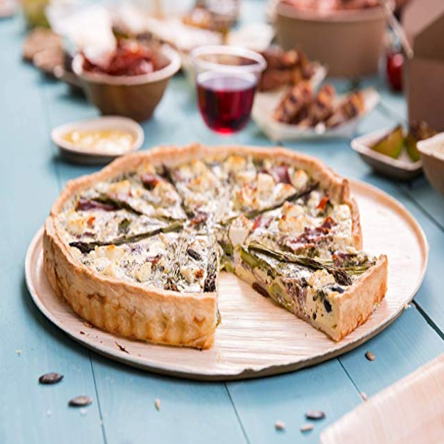 10.5” Round Palm Leaf Trays  - 10 Pack - Naturally Chic